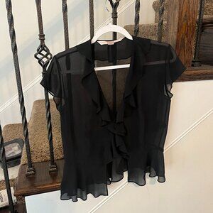 Victoria's Secret Black Sheer Blouse